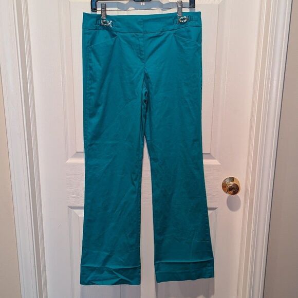 New York & Company Size 6 Teal 7th Avenue Suiting Collection Pants - Picture 1 of 7